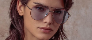 Okulary przeciwsłoneczne Linda Farrow Marcelo Sunglasses in Light Blue and Red - 49/21/145
