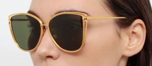 Okulary przeciwsłoneczne Linda Farrow Dinah Sunglasses in Yellow Gold - 49/21/145