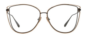 Okulary Linda Farrow Dinah Optical Frame in Matt Nickel damskie - 49/21/145