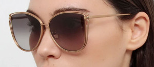 Okulary przeciwsłoneczne Linda Farrow Dinah Sunglasses in Matt Rose Gold - 49/21/145