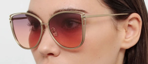 Okulary przeciwsłoneczne Linda Farrow Dinah Sunglasses in Champagne - 49/21/145