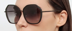 Okulary przeciwsłoneczne Linda Farrow Rowe Oversize Sunglasses in Matt Nickel - 49/21/145