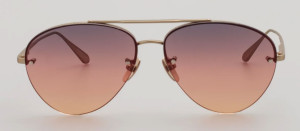 Okulary przeciwsłoneczne Linda Farrow Edano Sunglasses in Matt Champagne - 49/21/145