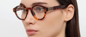 Okulary Linda Farrow Musa Optical Frame in Tortoiseshell damskie - 49/21/145