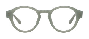Okulary Linda Farrow Musa Optical Frame in Steel damskie - 49/21/145