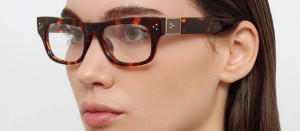 Okulary Linda Farrow Falck Optical Frame in Tortoiseshell damskie - 49/21/145