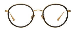 Okulary Linda Farrow Sato Optical Frame in Yellow Gold damskie - 49/21/145