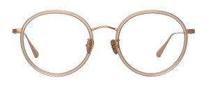 Okulary Linda Farrow Sato Optical Frame in Rose Gold damskie - 49/21/145