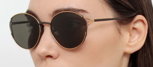Okulary przeciwsłoneczne Linda Farrow Fielder Sunglasses in Matt Nickel - 49/21/145