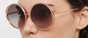Okulary przeciwsłoneczne Linda Farrow Selene Round Sunglasses in Rose Gold - 49/21/145