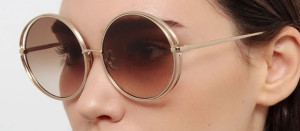 Okulary przeciwsłoneczne Linda Farrow Selene Round Sunglasses in Gradient Mocha - 49/21/145