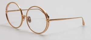Okulary Linda Farrow Selene Round Optical Frame in Rose Gold damskie - 49/21/145