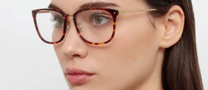 Okulary Linda Farrow Cassin Optical in Tortoiseshell damskie - 49/21/145