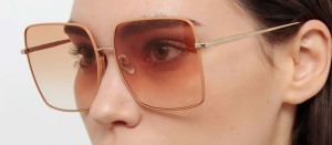 Okulary przeciwsłoneczne Linda Farrow Hina Square Sunglasses in Tobacco - 49/21/145