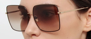 Okulary przeciwsłoneczne Linda Farrow Hina Square Sunglasses in Brown - 49/21/145