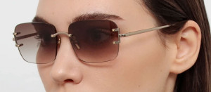 Okulary przeciwsłoneczne Linda Farrow Sasha Square Sunglasses in Mocha - 49/21/145