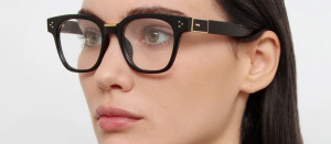 Okulary Linda Farrow Sanchez Optical Frame in Black damskie - 49/21/145