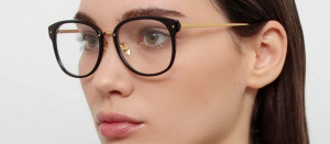 Okulary Linda Farrow Park Optical in Caramel Dark Tortoiseshell damskie - 49/21/145
