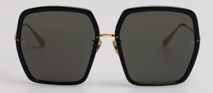 Okulary przeciwsłoneczne Linda Farrow Syan Oversize Sunglasses in Black - 49/21/145