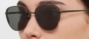 Okulary przeciwsłoneczne Linda Farrow Hardy Sunglasses in Nickel - 49/21/145
