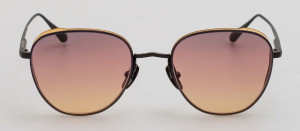 Okulary przeciwsłoneczne Linda Farrow Hardy Sunglasses in Matt Nickel and Sunset Lenses - 49/21/145