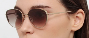 Okulary przeciwsłoneczne Linda Farrow Hardy Sunglasses in Light Gold - 49/21/145
