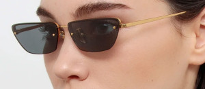 Okulary przeciwsłoneczne Linda Farrow Cleo Cat Eye Sunglasses in Gradient Grey - 49/21/145