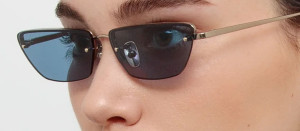 Okulary przeciwsłoneczne Linda Farrow Cleo Cat Eye Sunglasses in Aqua - 49/21/145