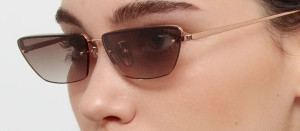 Okulary przeciwsłoneczne Linda Farrow Cleo Cat Eye Sunglasses in Rose Gold - 49/21/145