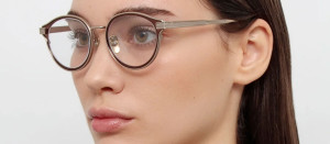 Okulary Linda Farrow Anthony Oval Optical Frame in Metallic Brown damskie - 49/21/145