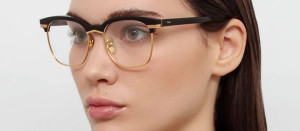 Okulary Linda Farrow Darin Optical in Black damskie - 49/21/145