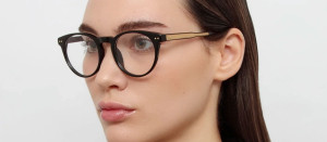 Okulary Linda Farrow Kaan Oval Optical Frame in Black damskie - 49/21/145