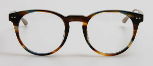 Okulary Linda Farrow Kaan Oval Optical Frame in Earth Horn - 49/21/145