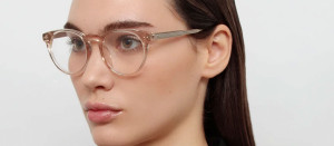 Okulary Linda Farrow Kaan Oval Optical Frame in Light Gold damskie - 49/21/145