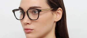 Okulary Linda Farrow Jeffrey Optical Frame in Black damskie - 49/21/145