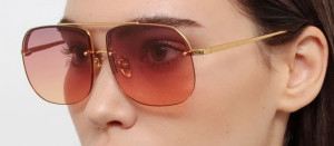 Okulary przeciwsłoneczne Linda Farrow Seren Aviator Sunglasses in Sunset Orange - 49/21/145