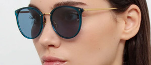 Okulary przeciwsłoneczne Linda Farrow Calthorpe Sunglasses in Aqua - 49/21/145