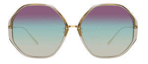 Okulary przeciwsłoneczne Linda Farrow Alona Sunglasses in Truffle and Purple Gradient - 49/21/145