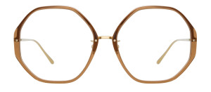 Okulary Linda Farrow Alona Optical Frame in Tobacco damskie - 49/21/145