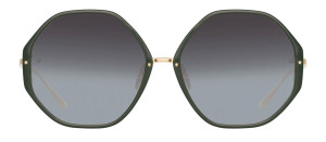 Okulary przeciwsłoneczne Linda Farrow Alona Sunglasses in Green - 49/21/145