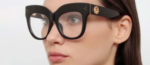 Okulary Linda Farrow Dunaway Optical Frame in Black damskie - 49/21/145