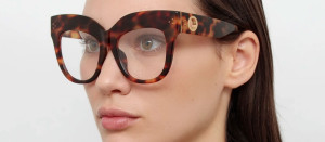 Okulary Linda Farrow Dunaway Optical Frame in Tortoiseshell damskie - 49/21/145