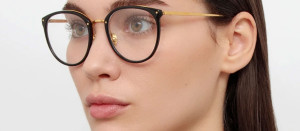 Okulary Linda Farrow Calthorpe Optical Frame in Black damskie - 49/21/145
