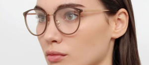 Okulary Linda Farrow Calthorpe Optical Frame in Mocha damskie - 49/21/145