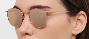 Okulary przeciwsłoneczne Linda Farrow Simon Square Sunglasses in Rose Gold Frame - 49/21/145