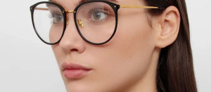 Okulary Linda Farrow Kings Optical Frame in Black damskie - 49/21/145