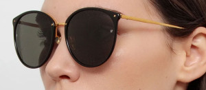 Okulary przeciwsłoneczne Linda Farrow Kings Sunglasses in Black - 49/21/145