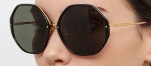 Okulary przeciwsłoneczne Linda Farrow Alona Sunglasses in Black Frame - 49/21/145
