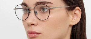 Okulary Linda Farrow Harrison Optical Frame in Black and White Gold damskie - 49/21/145