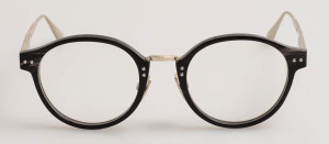 Okulary Linda Farrow Marco Oval Optical Frame in Buffalo Horn and 925 Sterling Silver - 49/21/145